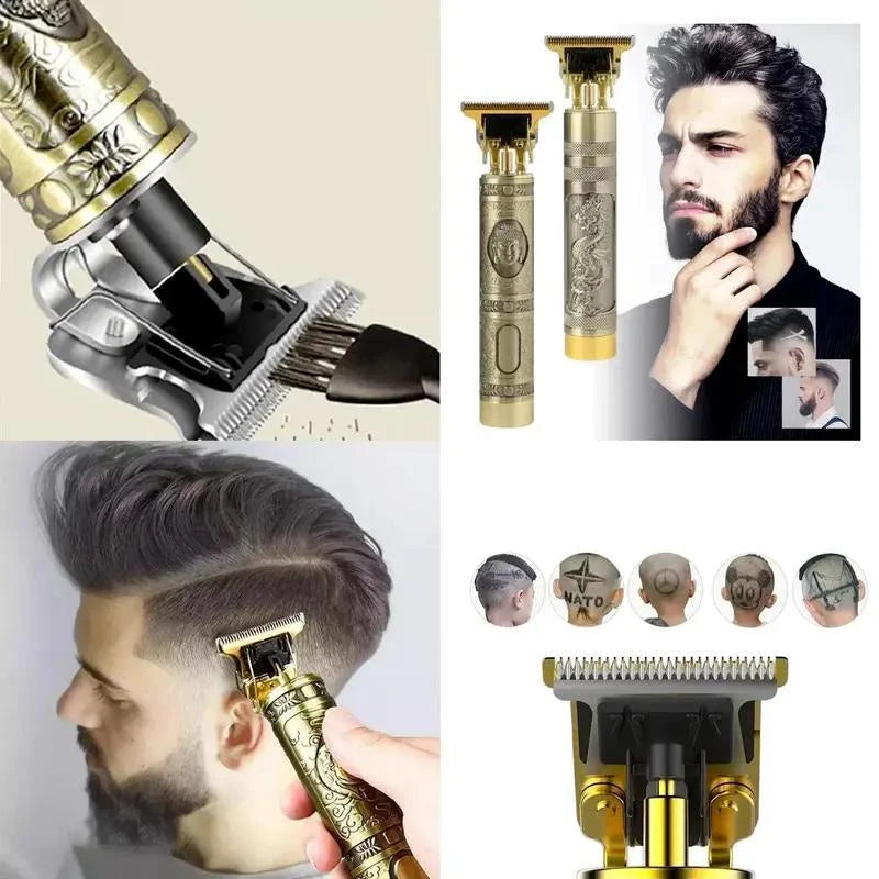 Máquina de corte de cabelo para designer de barba masculino profissional elétrico aleatório