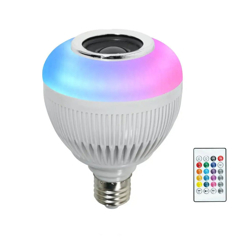 Lampada Bluetooth Led Caixa De Som Com Controle Remoto 12W Rgb Luz Colorida Balada